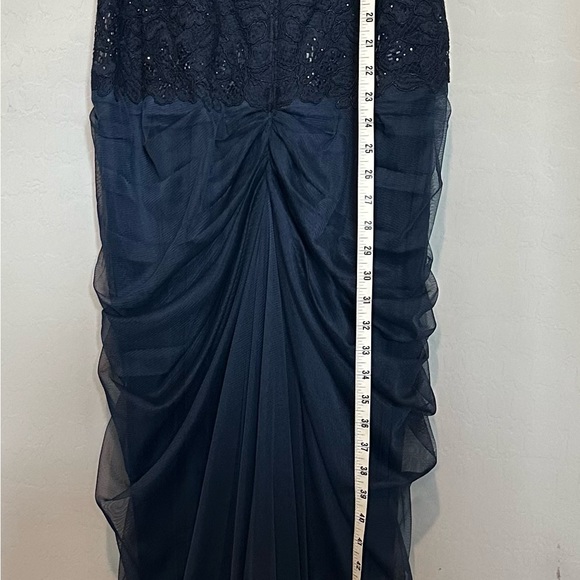 Gown Evening Tadashi Shoji Navy Blue - Picture 3 of 11